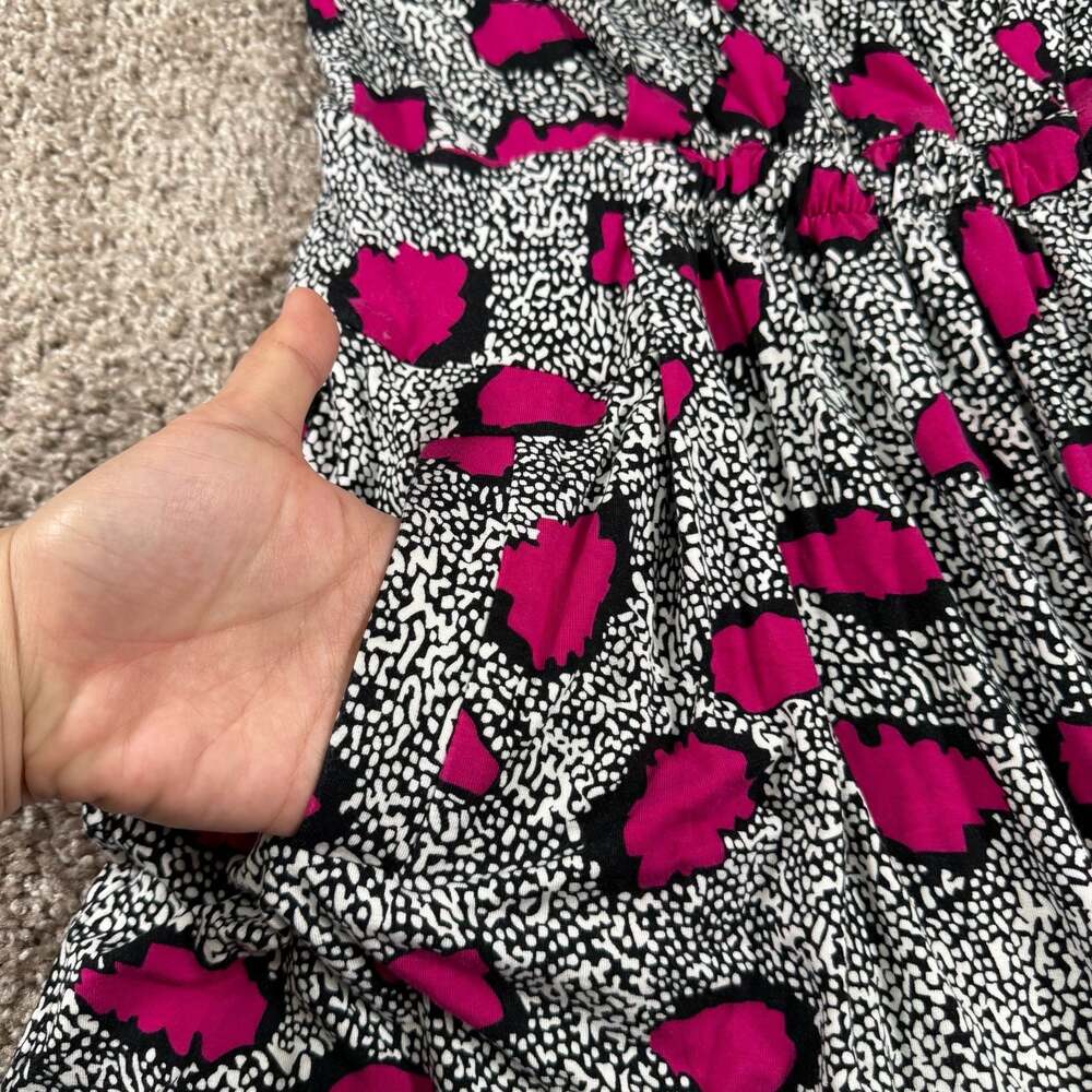 Diane von Furstenberg DVF Soft Stretch Wrap Dress Pink Abstract Print Luxury 2 - Picture 11 of 11
